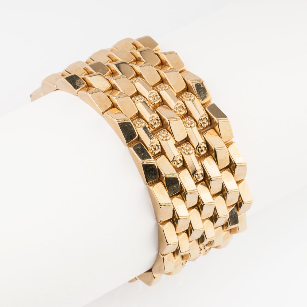 A wide Vintage Gold Bracelet.