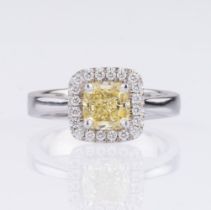 Fancy Diamant-Brillant-Ring.