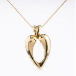 Piaget. A Gold Pendant 'Pendentif coeur' on Necklace.