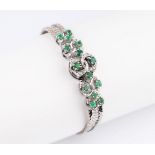 A Vintage Emerald Diamon Bracelet.
