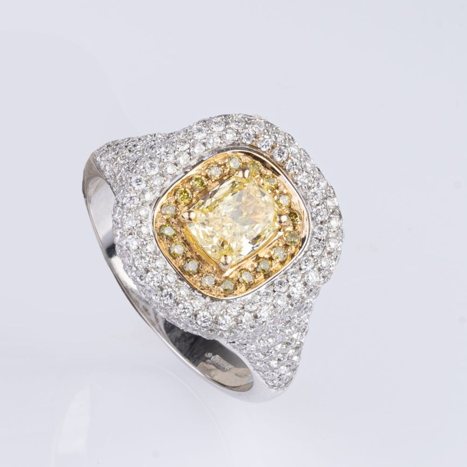 Fancy Diamant-Brillant-Ring. - Bild 3 aus 4