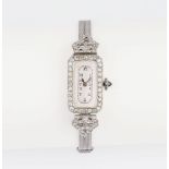 An Art-Déco Lady's Wristwatch with Diamonds.