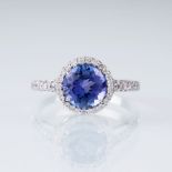 A Tanzanite Diamond Ring.