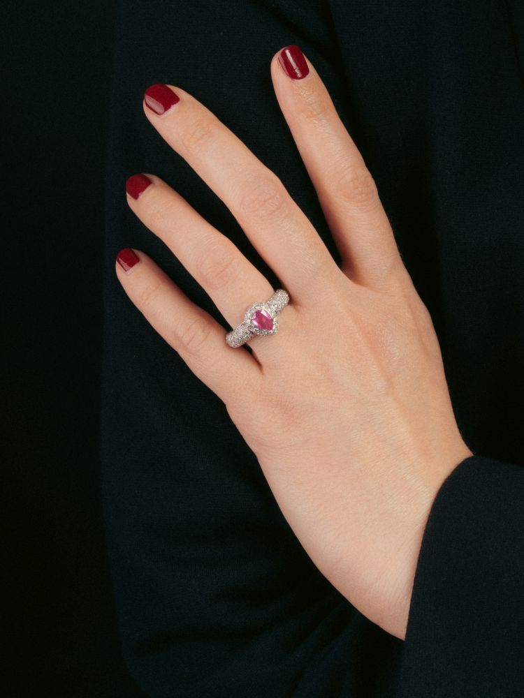 A Ruby Diamond Ring. - Image 3 of 3