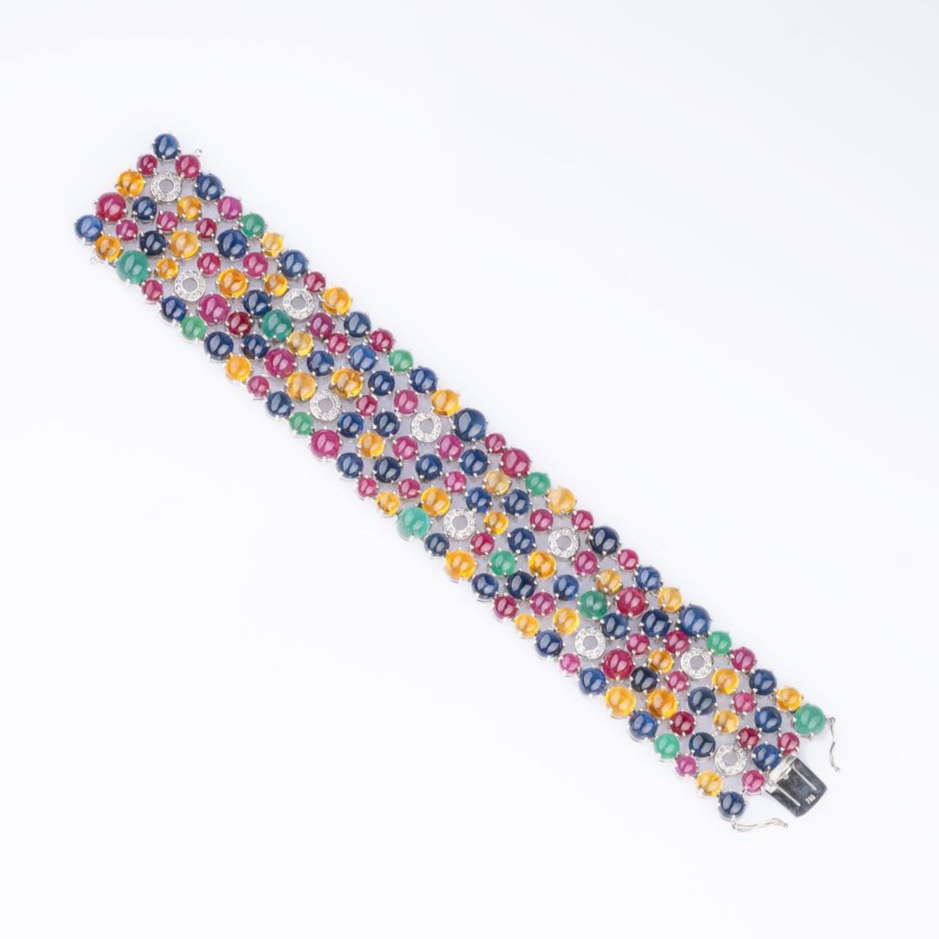 A Colourful Precious Stones Bracelet 'Tutti Frutti'. - Image 2 of 4