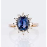 A Sapphire Diamond Ring.