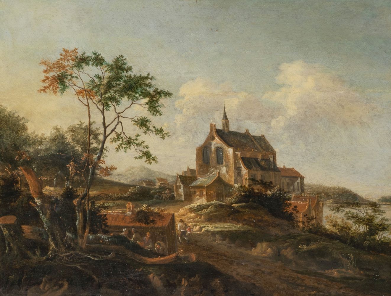 Roos, Johann Melchior (Heidelberg 1663 - Kassel 1731). Landscape with Church.
