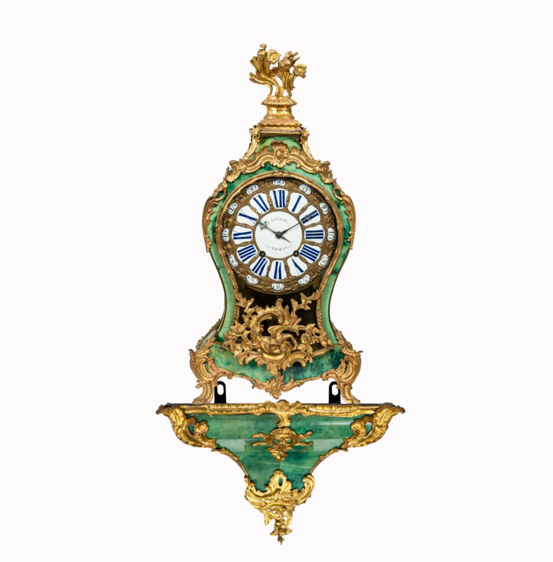 Georges Causard Paris, um 1770-89. Louis XV Pendule auf Konsole.