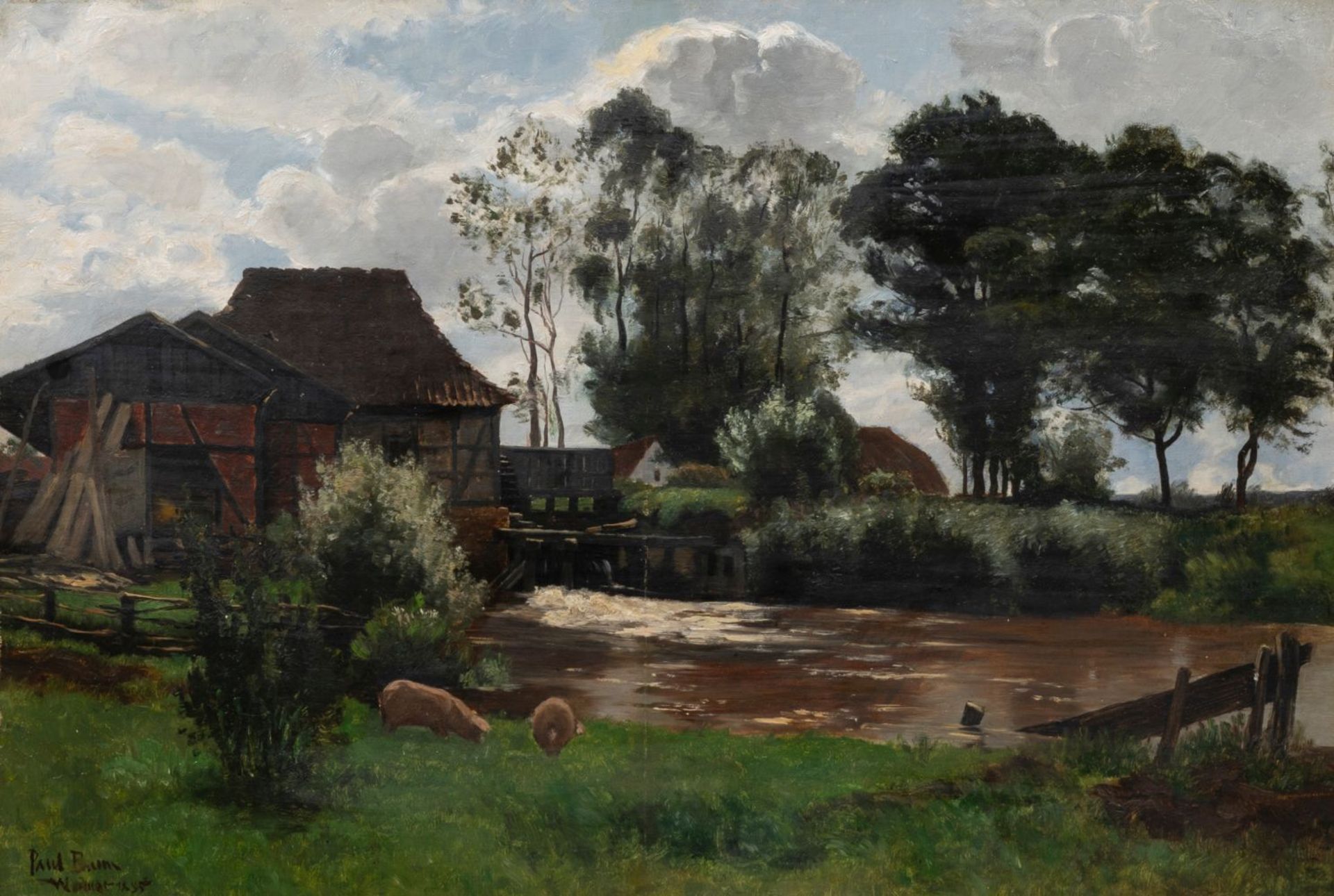 Baum, Paul (Meißen 1859 - San Gimignano 1932). Watermill.