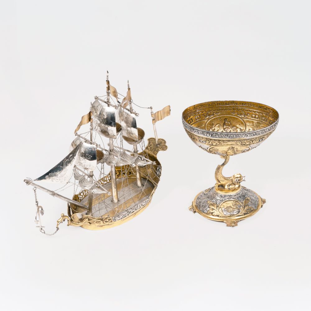 A Magnificent silvergilt Nautilus Goblet as Centrepiece. - Image 2 of 2