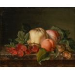 Damm, Johann Frederik (Göteborg 1820 - Helsingör 1894). Still Life with Fruits.