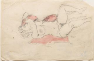 Tappert, Georg (Berlin 1880 - Berlin 1957). Betty with red Pillow.