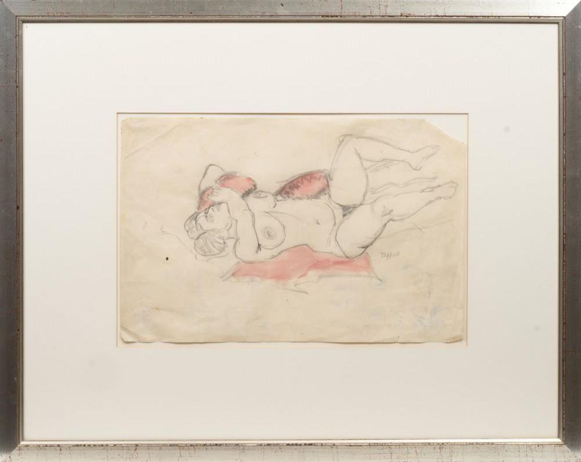 Tappert, Georg (Berlin 1880 - Berlin 1957). Betty with red Pillow. - Image 2 of 2