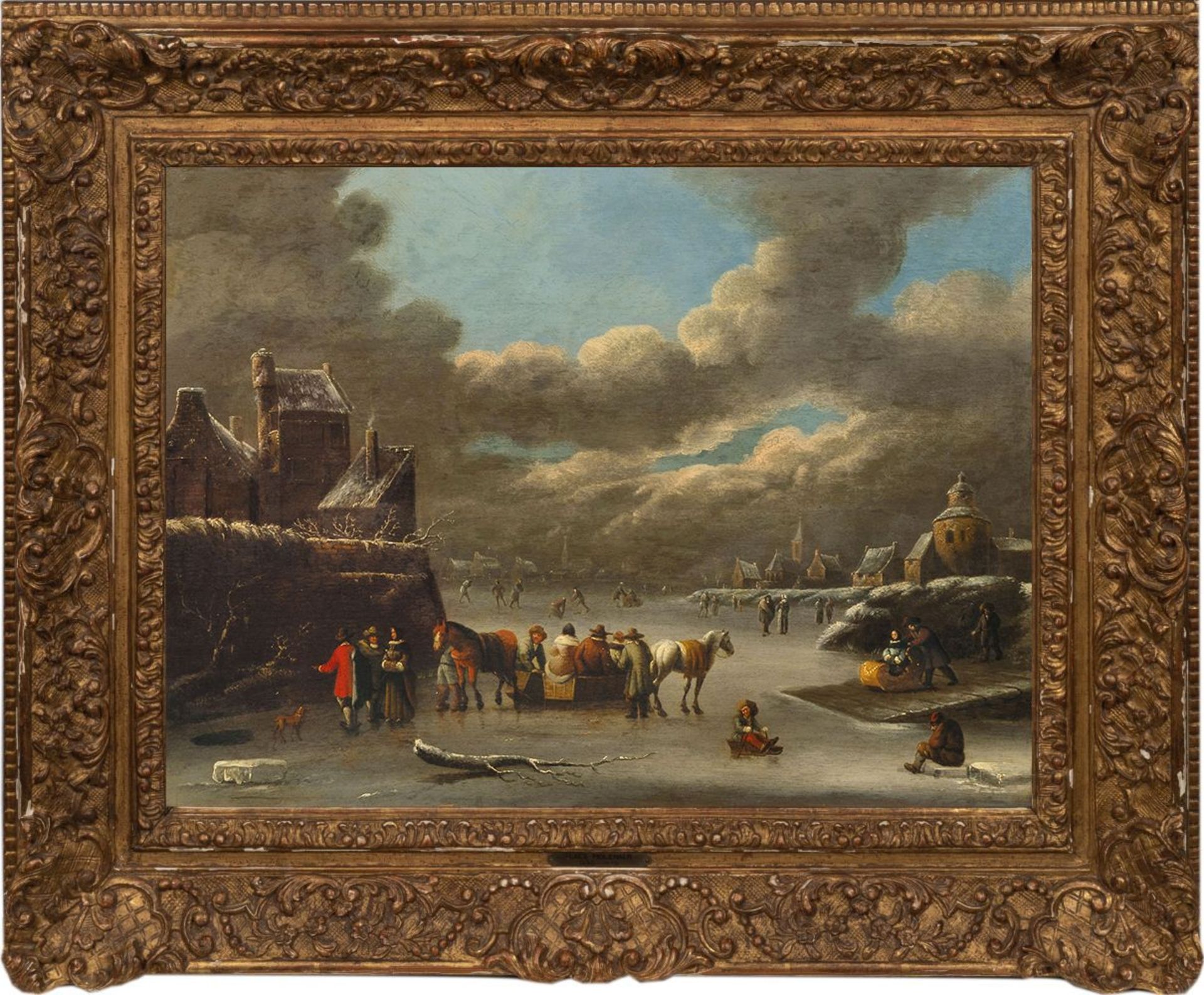 Claes Molenaer (Haarlem 1629 - Haarlem 1676), zugeschr. Eisvergnügen. - Bild 2 aus 2