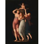 German Master active around 1800. Three Graces with Putto.