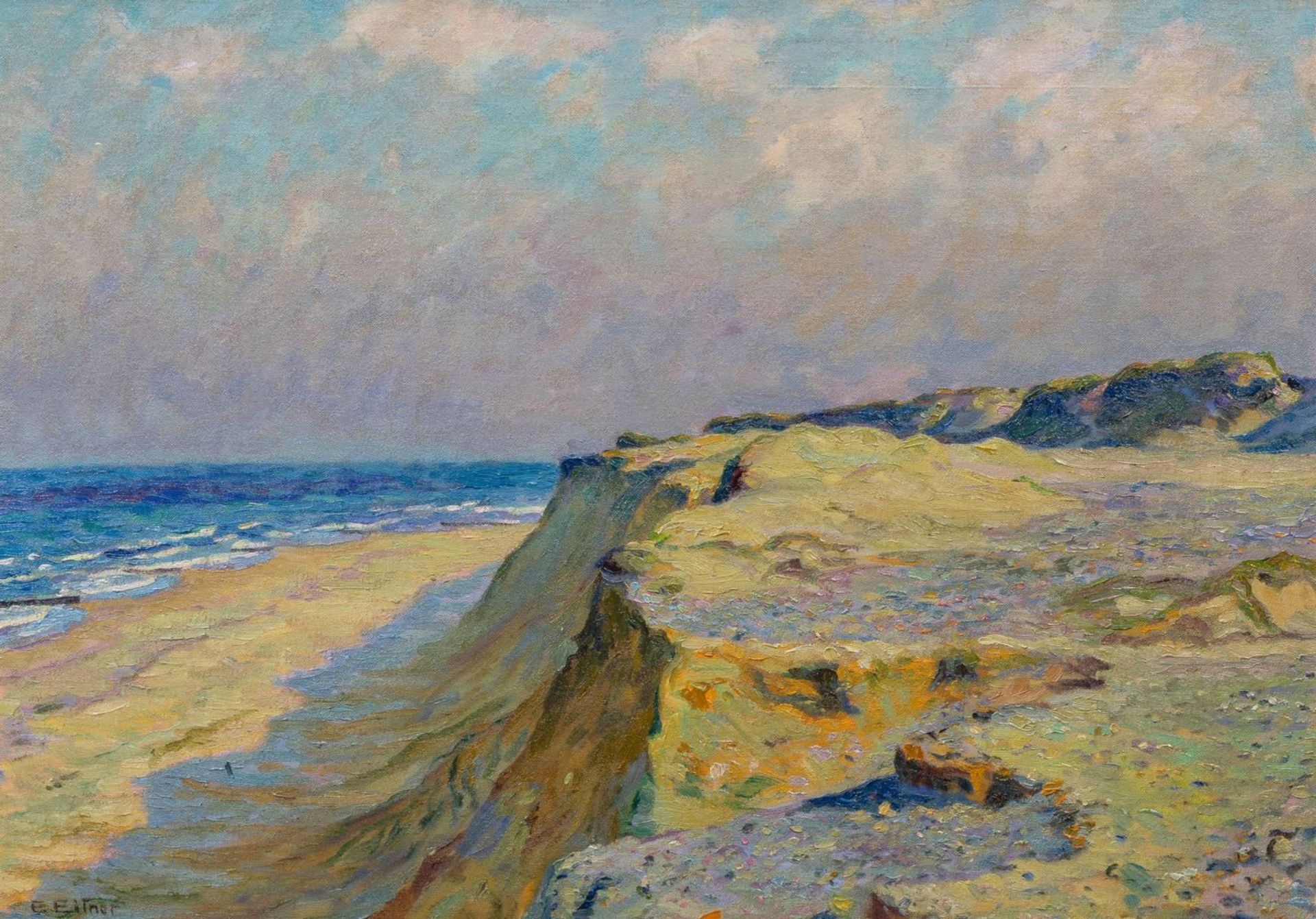 Eitner, Ernst (Hamburg 1867 - Hamburg 1955). Sylt - Steep Coast.