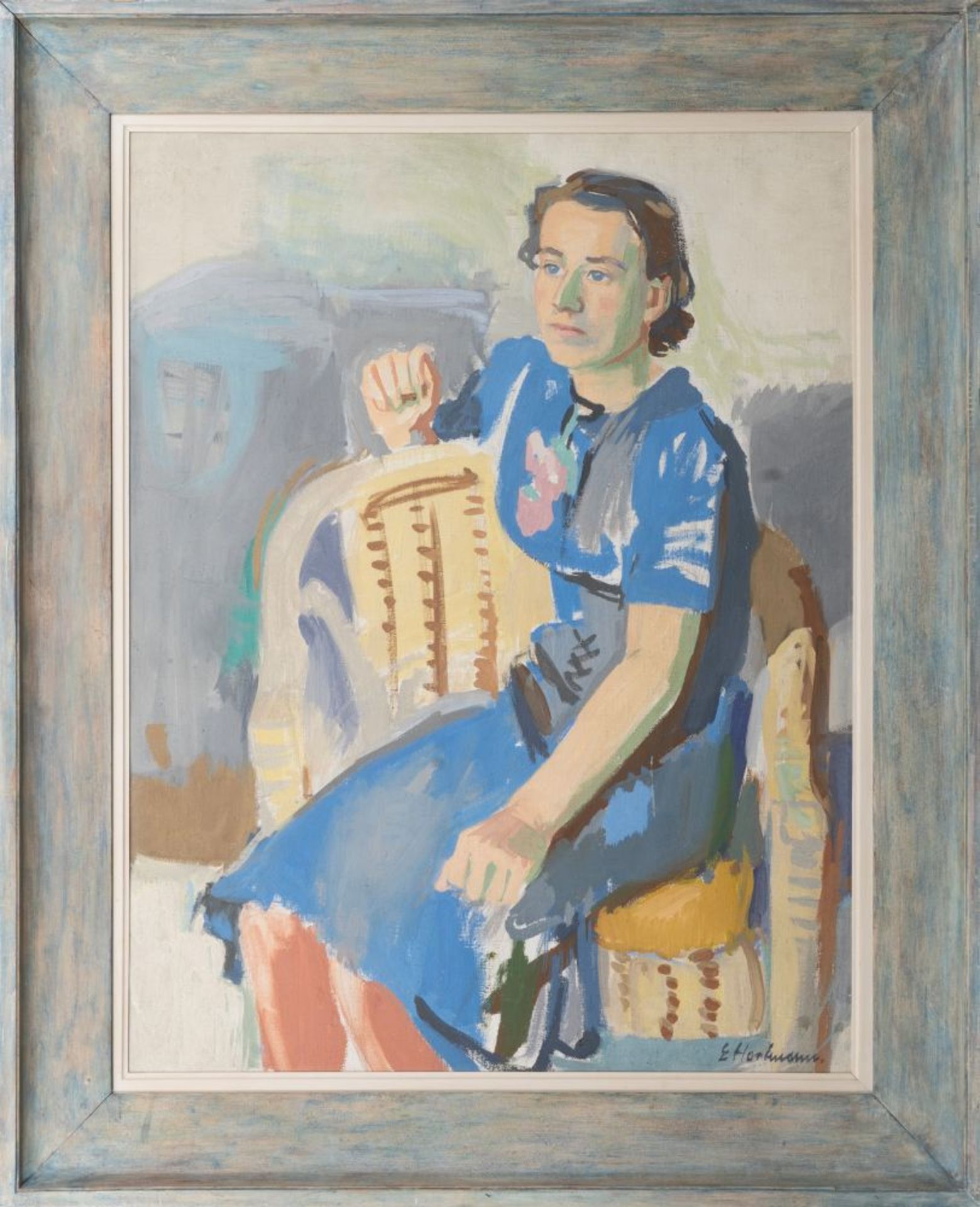 Hartmann, Erich (Elberfeld 1886 - Hamburg 1974). Woman in a Chair. - Image 2 of 2