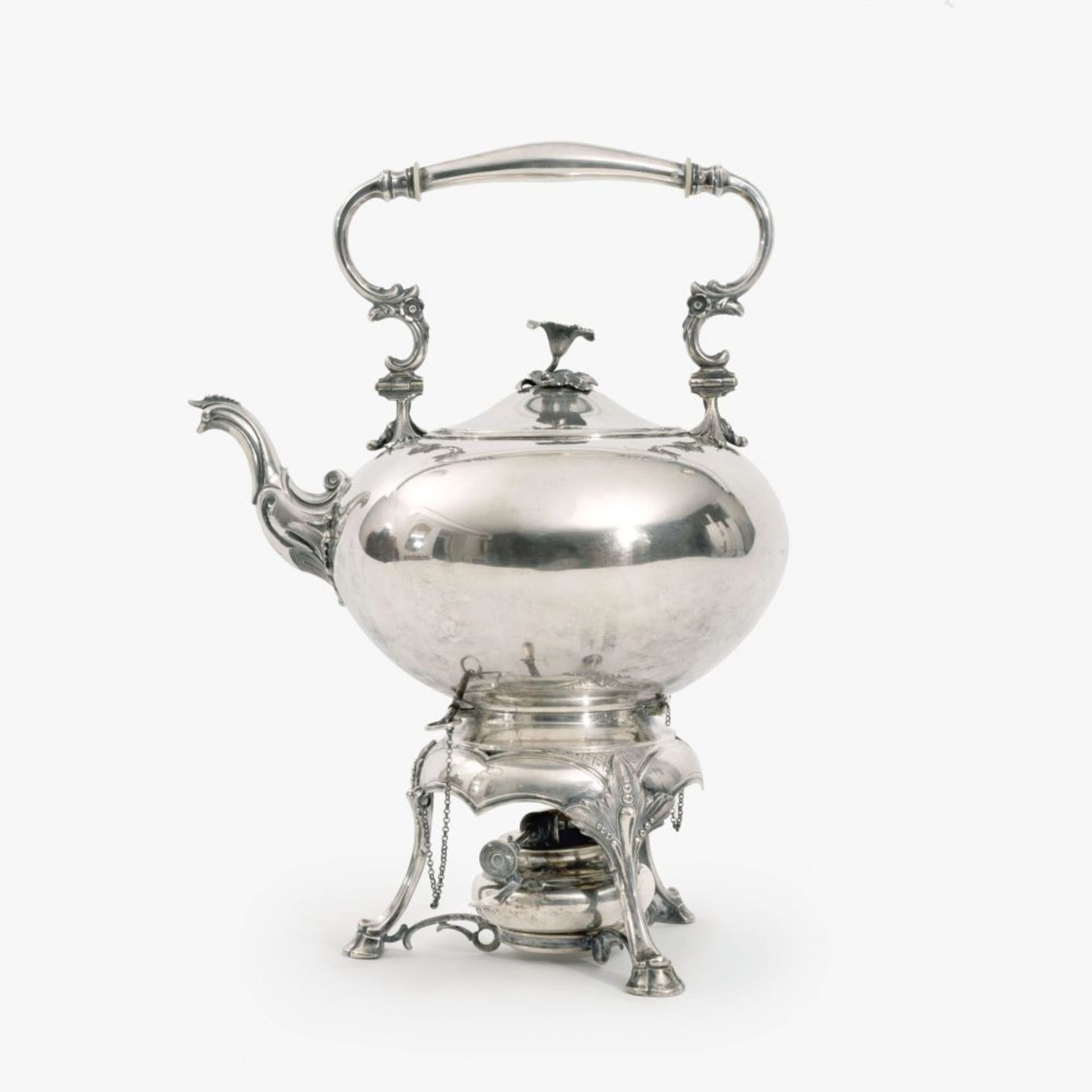 Stumpf & Sohn, Moritz Gdansk, est. 1804. A Tea Kettle on Rechaud.