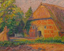 Heinrich Blunck-Heikendorf (Kiel 1891 - Kiel 1963). Die Pfarrscheune.