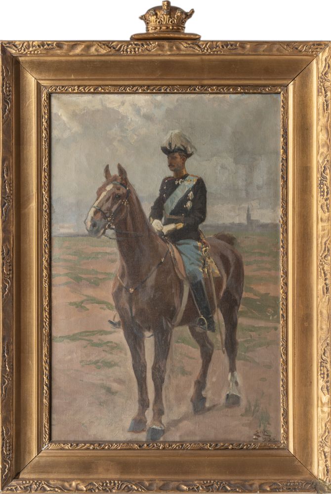 Erik Ludwig Henningsen (Kopenhagen 1855 - Kopenhagen 1930). König Christian X. zu Pferd. - Bild 2 aus 2