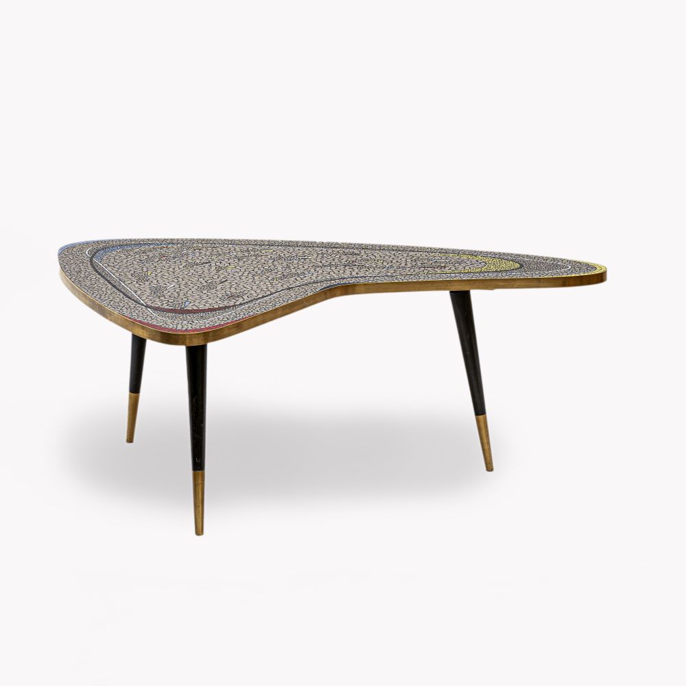 Müller-Oerlinghausen, Berthold (Oerlinghausen 1893 - Kressbronn 1979). A Mid Century Coffee Table wi