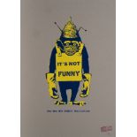 Not Banksy active early 21st cent. Covid-19 5G Conspiracy Chimp- Blue.