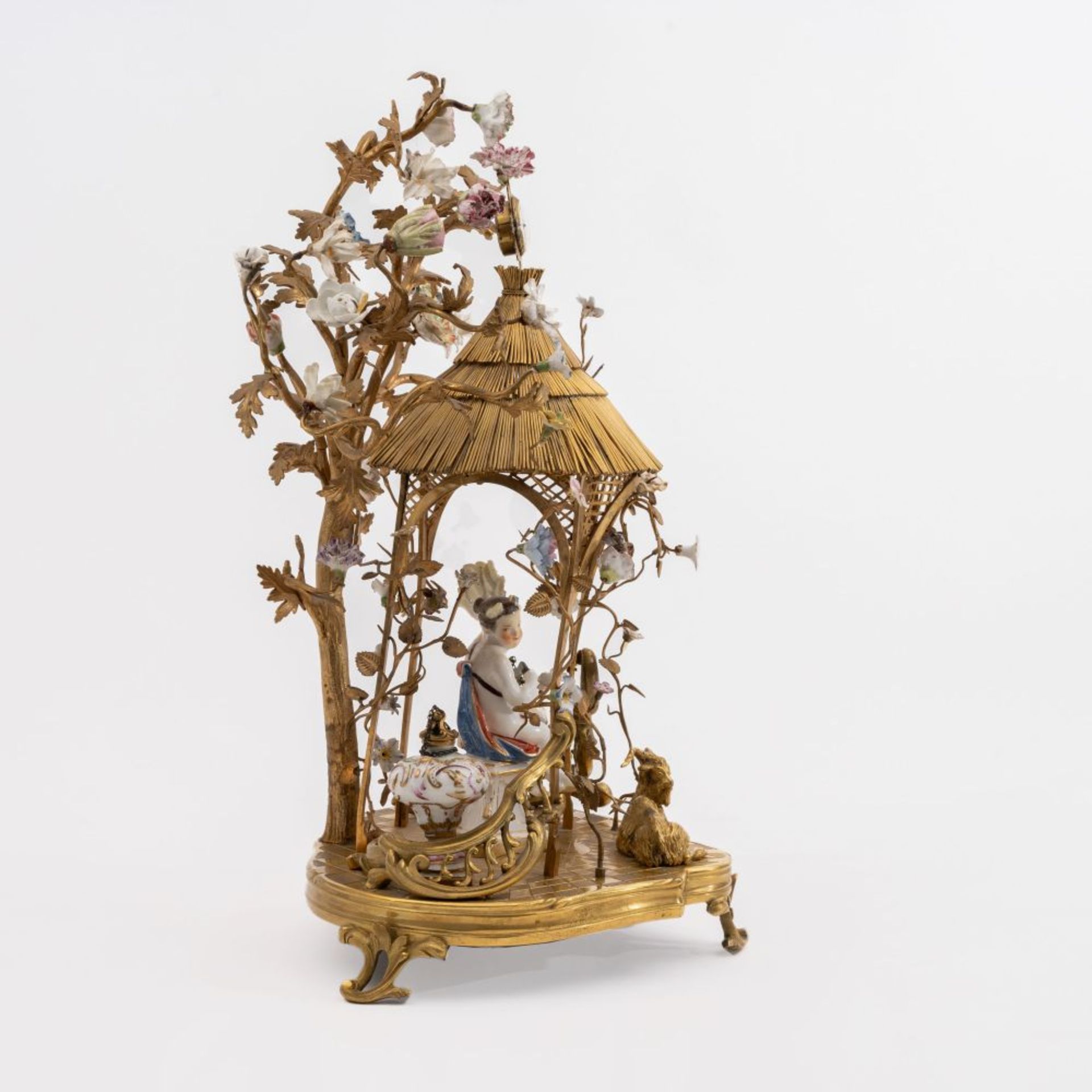 An extraordinary Louis XV Ormolu Centrepiece with Allegory of the Summer and Clock Topping. - Image 2 of 2