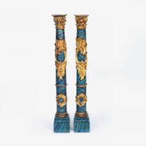 Paar dekorativer Rokoko-Säulen