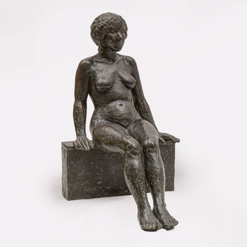 Augustin, Edgar (Recklinghausen 1936 - Hamburg 1996). A Seated Female Nude.