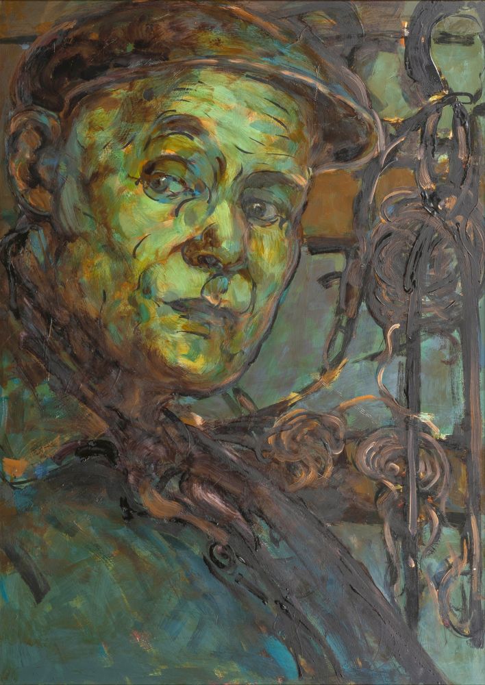 Griesel, Bruno (Jena 1960). Portrait in Green.