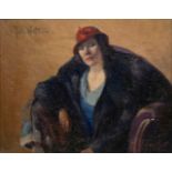 Wolfthorn, Julie (Thorn 1868 - Theresienstadt 1944). Red Hat.