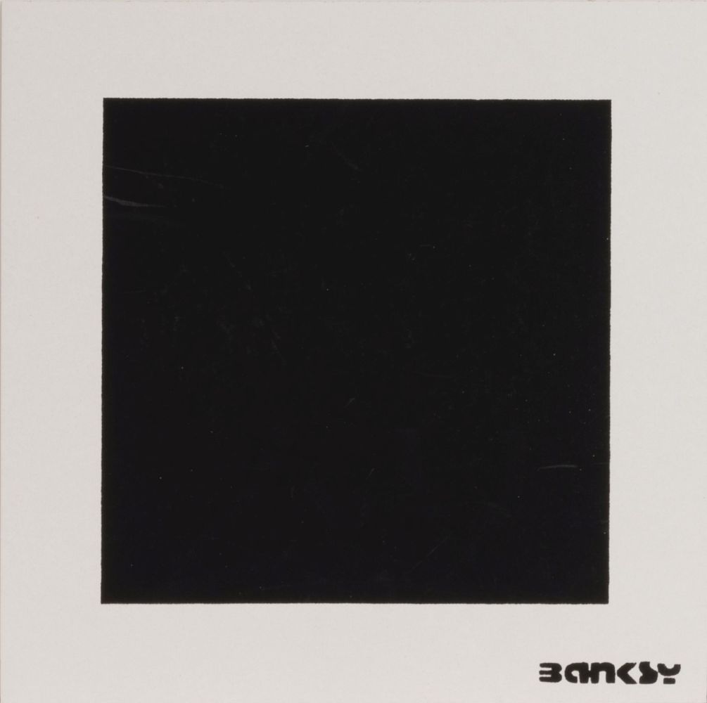 Not Banksy active early 21st cent. Black Square with Black Square.