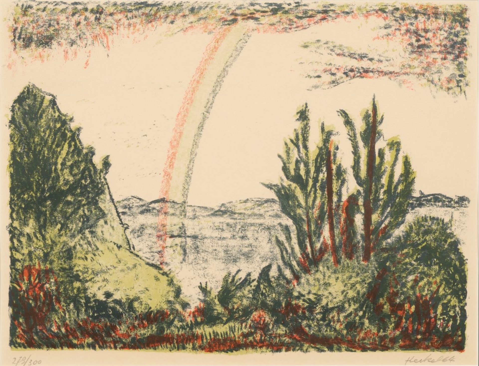Erich Heckel (Döbeln 1883 - Radolfzell/Bodensee 1970). Regenbogen.