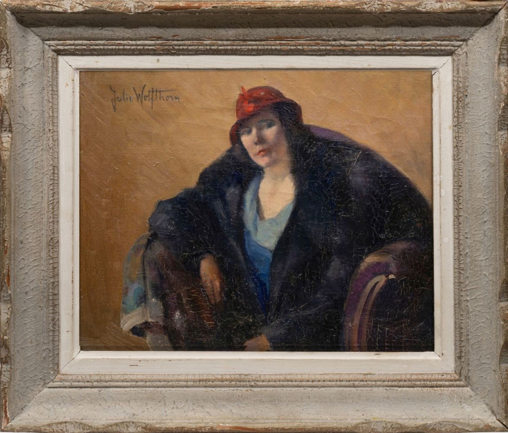 Wolfthorn, Julie (Thorn 1868 - Theresienstadt 1944). Red Hat. - Image 2 of 2