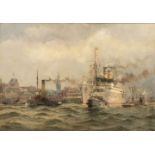 Mühlhan, Adolf (Hannover 1886 - Hamburg 1970). Port of Hamburg.