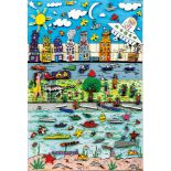 James Rizzi (New York 1950 - New York 2011). Easy Living on a Sunny Sunday Afternoon.