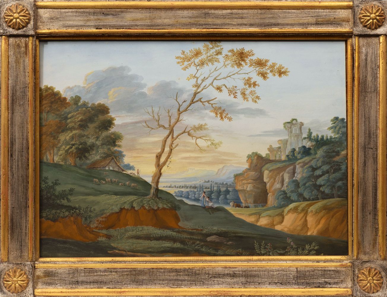 German Master active 19th cent. Companion Pieces: Neoclassical Landscapes. - Image 2 of 4