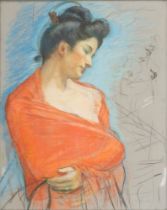 Legrand, Louis (Dijon 1863 - Paris 1951). Lady in Red.