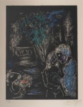 Marc Chagall (Witebsk 1887 - St.-Paul-de-Vence 1985). L'arbre vert aux amoureux.