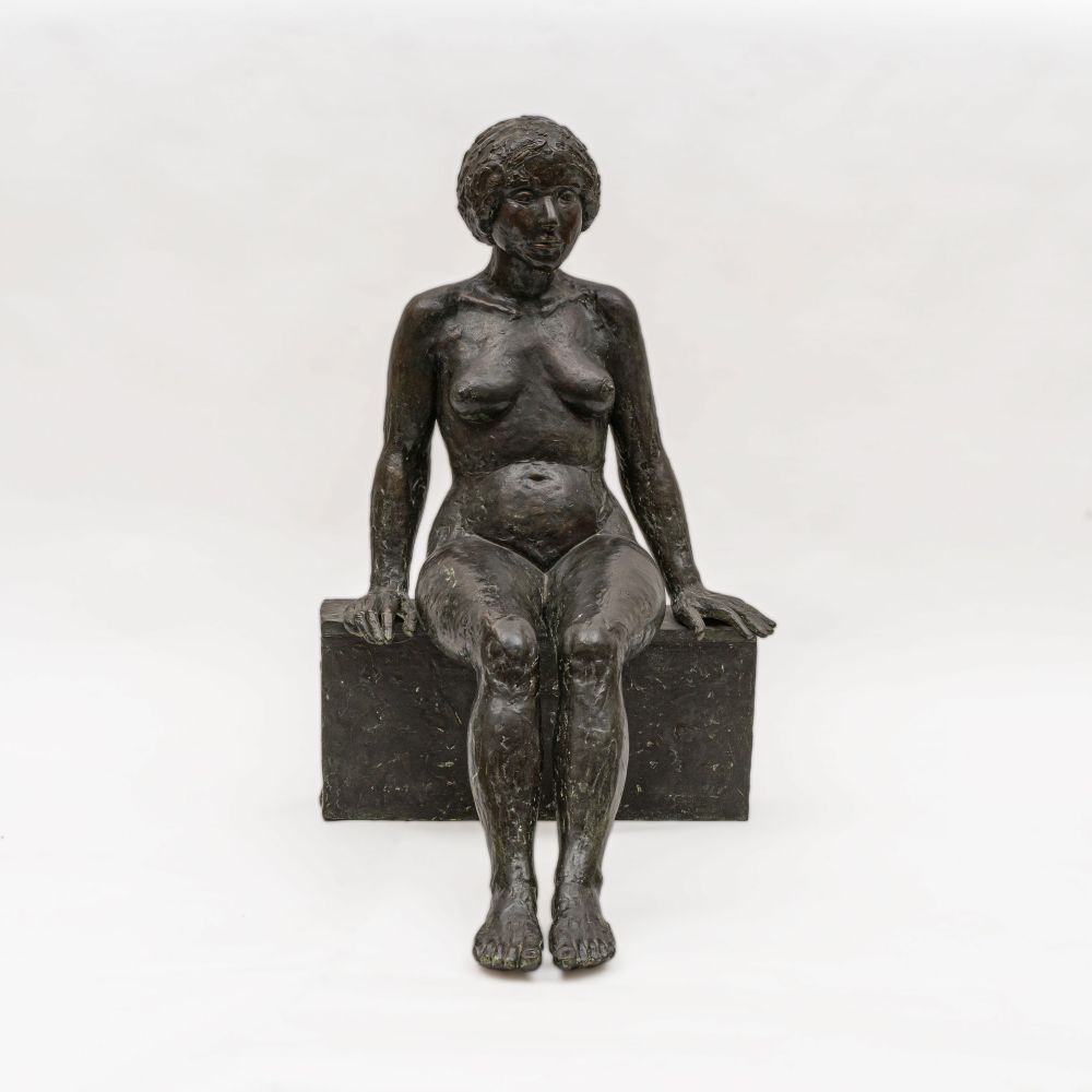 Augustin, Edgar (Recklinghausen 1936 - Hamburg 1996). A Seated Female Nude. - Image 2 of 3