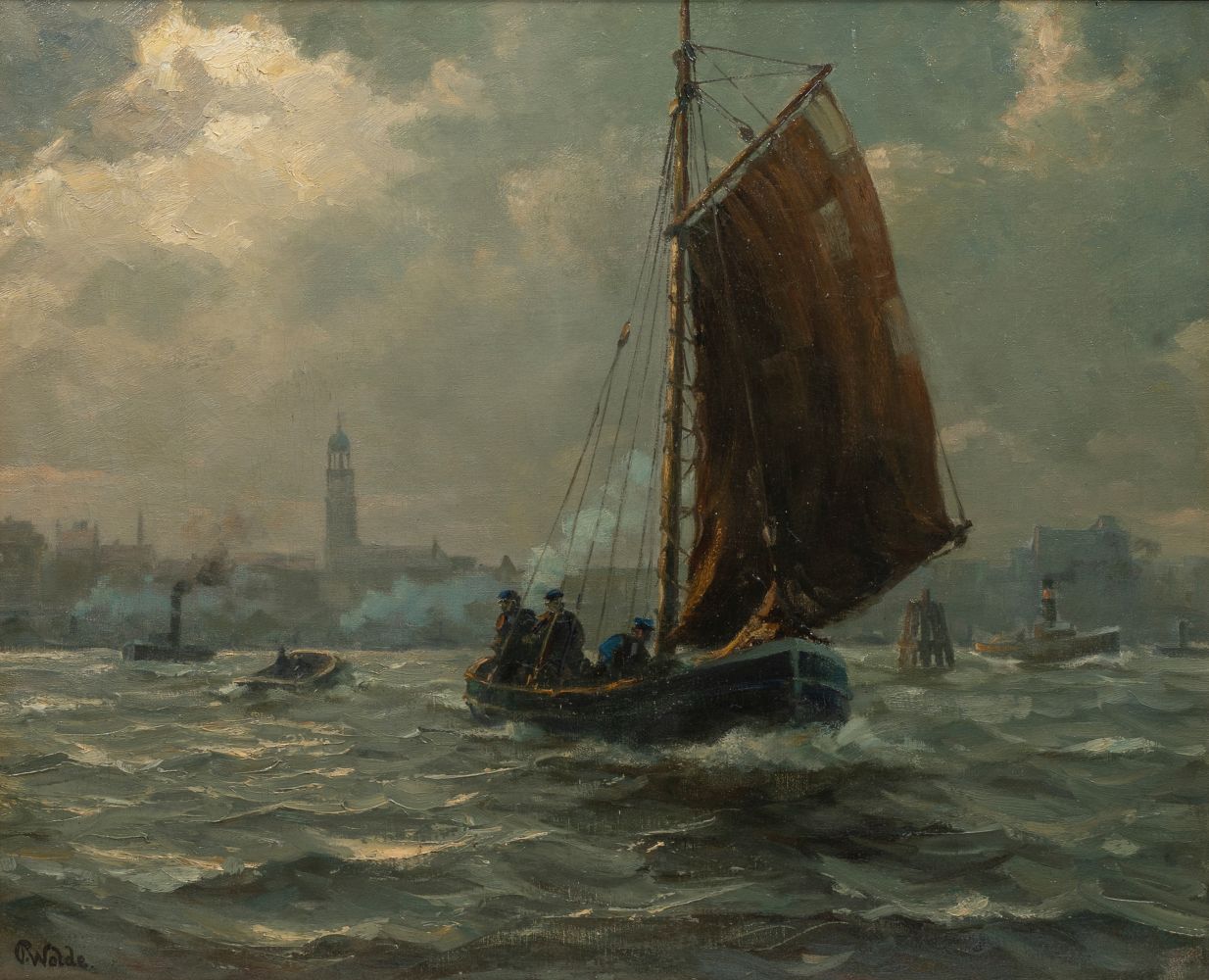 Wolde, Paul (Köln 1885 - Geesthacht 1948). Port of Hamburg.