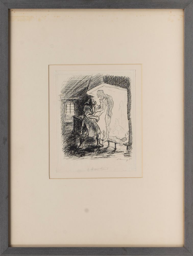 Max Slevogt (Landshut 1868 - Neukastel/Pfalz 1932). Von einem der auszog, das Fürchten zu lernen I. - Bild 2 aus 2