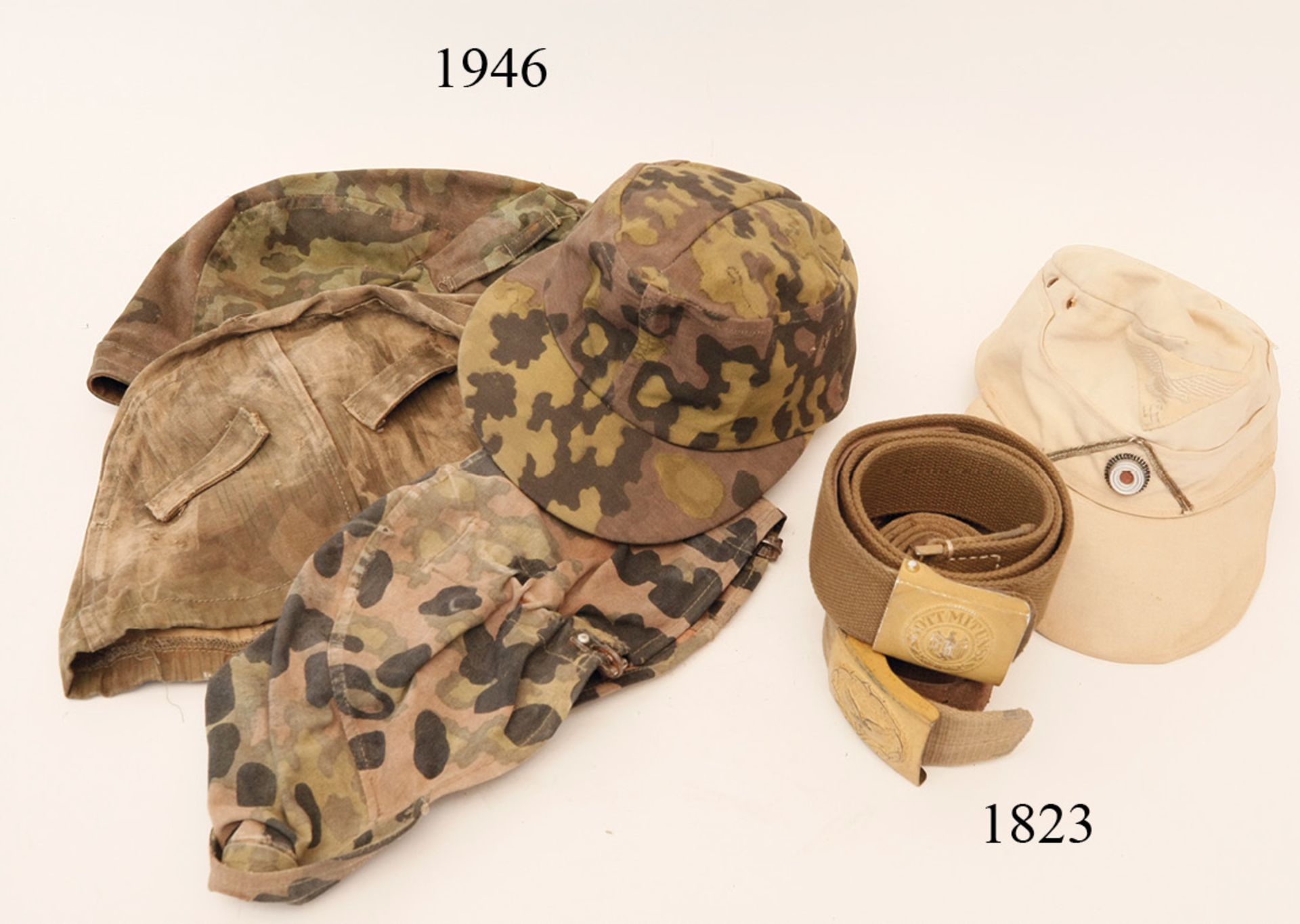 Konvolut 3 Stahlhelm-Tarnüberzüge