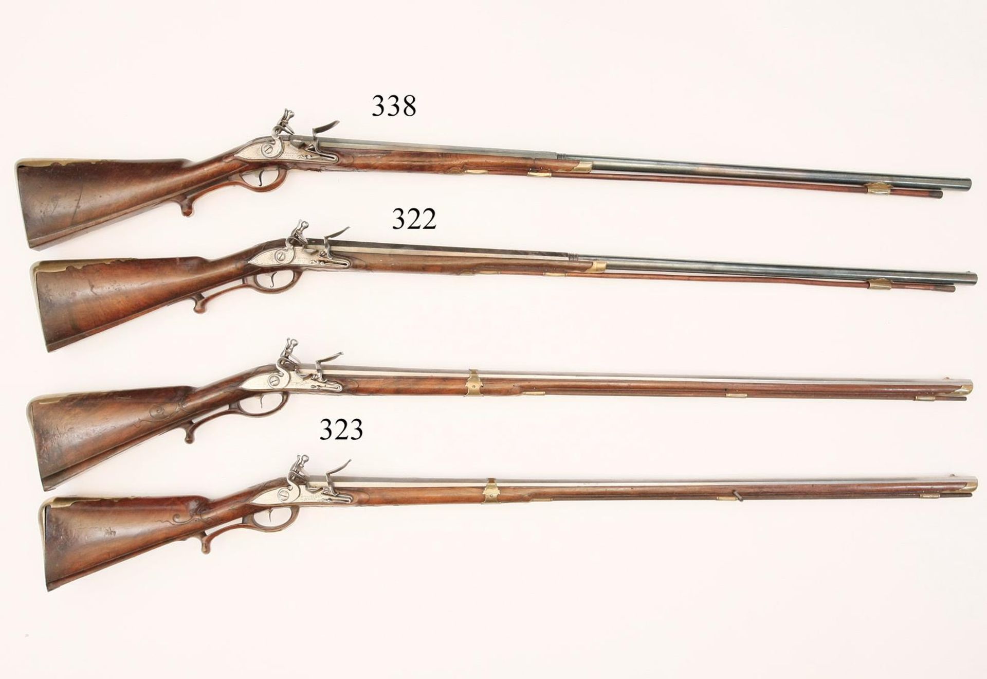 1 Paar Vogelflinten, Zell am Wallersee, um 1750