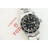 TUDOR PRINCE OYSTERDATE SUBMARINER W/ GUARANTEE PAPERS REF. 76100 CIRCA 1989, circular black dial