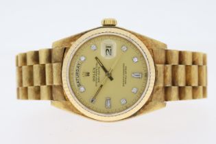 Rolex Day Date 36 Florentine 18ct Yellow Gold Reference 18038