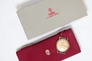 Vintage Tudor 9ct Yellow Gold Manual Wind With Box Circa 1950's