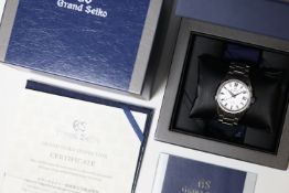 Grand Seiko White Birch Date Hi-Beat Automatic with box and Papers