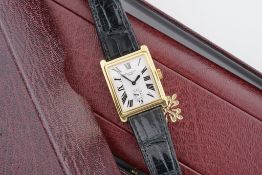 PATEK PHILLIPE GONDOLO 18CT GOLD W/BOX REF. 5010 CIRCA 2000, Rectangular white dial with roman