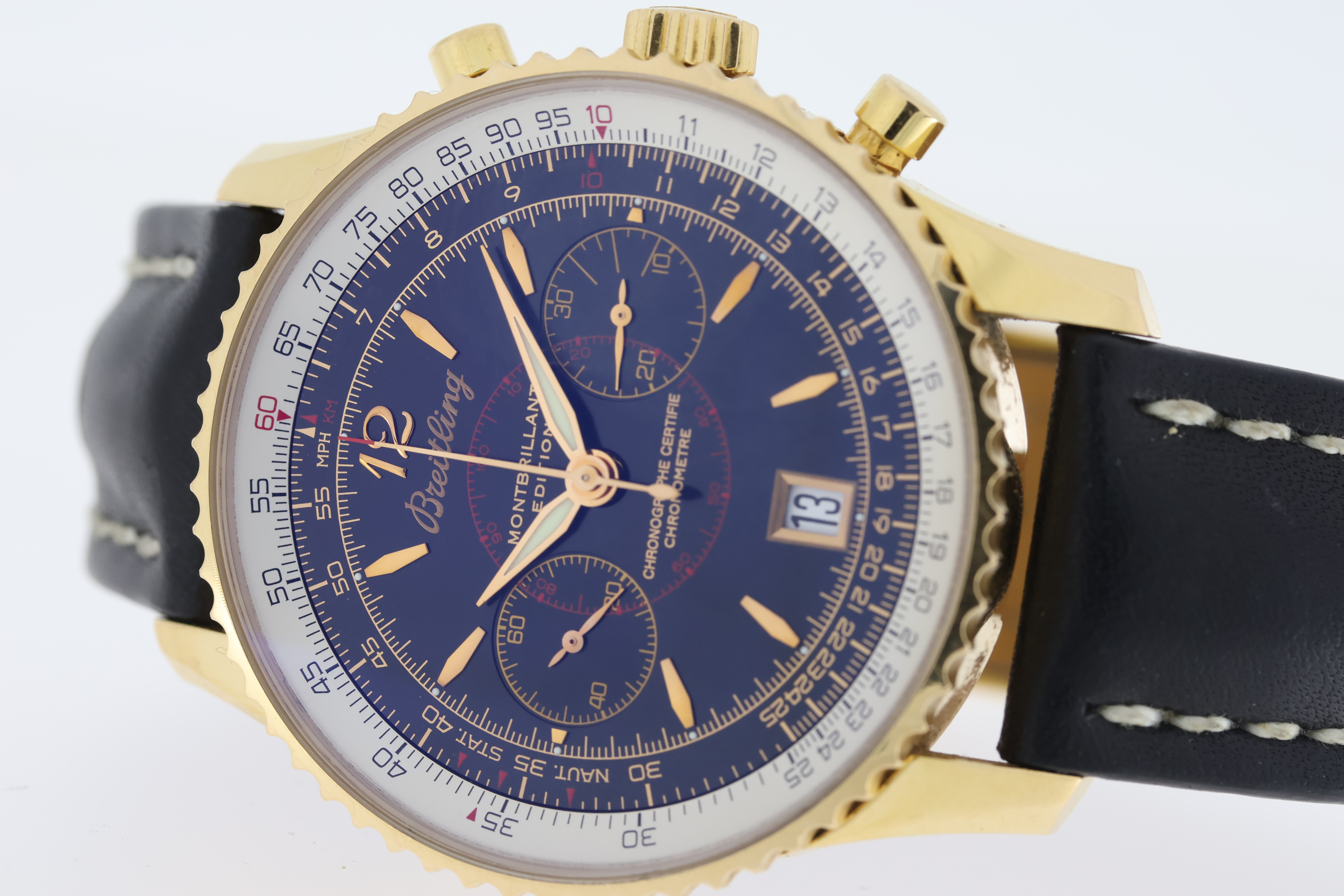 Breitling Montbrilliant Limited Edition 18ct Yellow Gold Chronograph Manual Wind with Box - Image 6 of 7